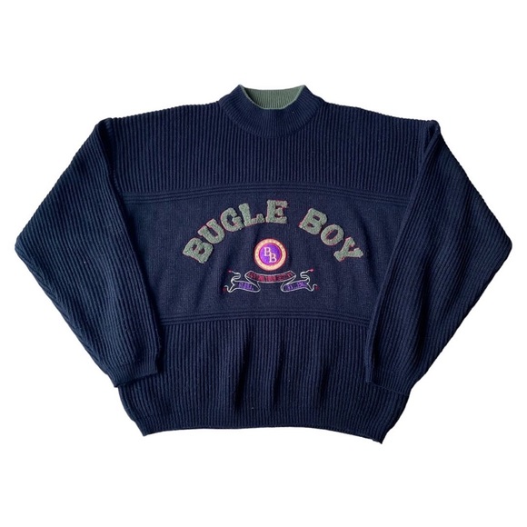 Bugle Boy Direction “Control Your Destiny” Knit Sweater - Picture 2 of 8